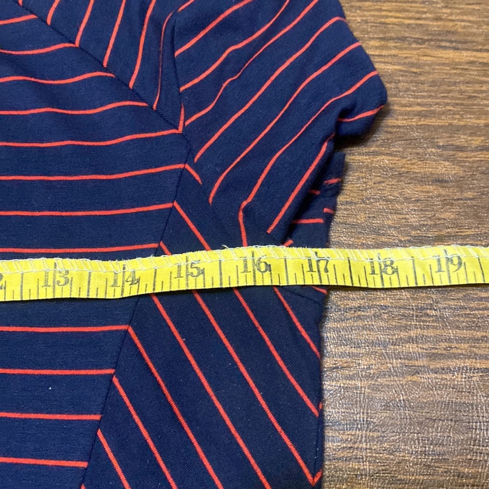 LUSH Swing Stretch Dress, Navy w Red Stripe, Medium - Picture 6 of 7